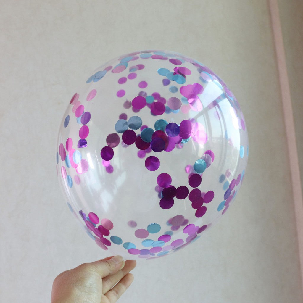 Balon Latex / Lateks Confetti 12 inch Mix Dua Warna