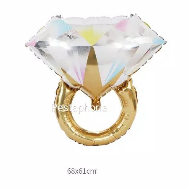 Balon Foil New Diamond Ring Size Medium 68 cm