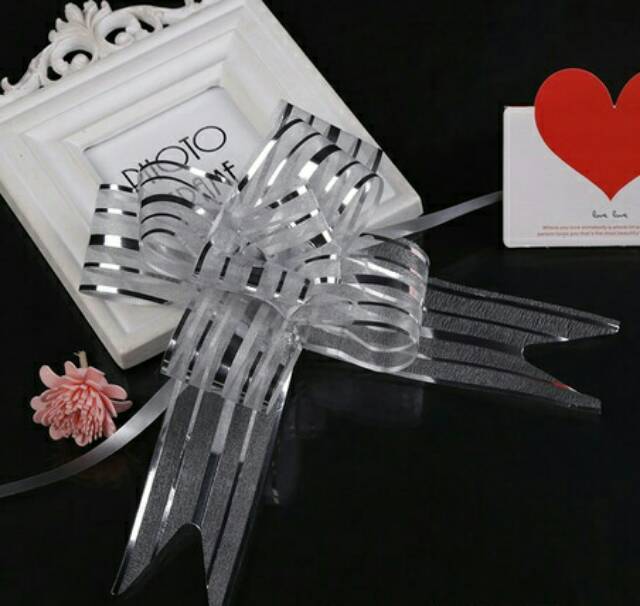 Pita Tarik Besar / Pita Serut Besar Organdi Lebar 50 mm Panjang 80 cm