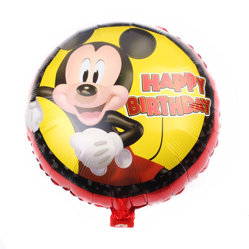 Balon Foil Bulat Love/Hati Mickey Minnie Mouse Size 45 cm