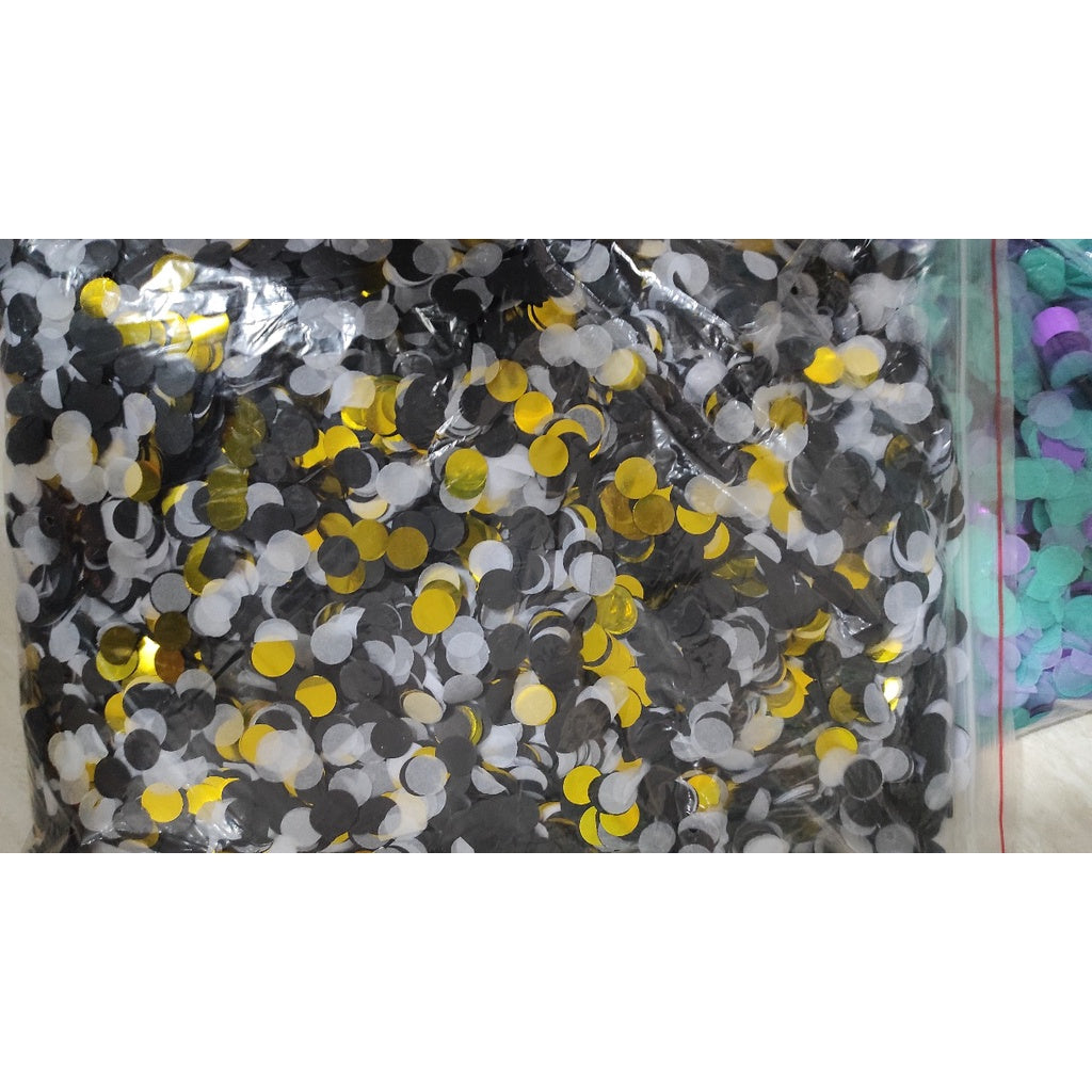 Confetti Mix Foil & Kertas Tissue isian Balon isi 10 gram ukuran 1 cm dan 1,5 cm