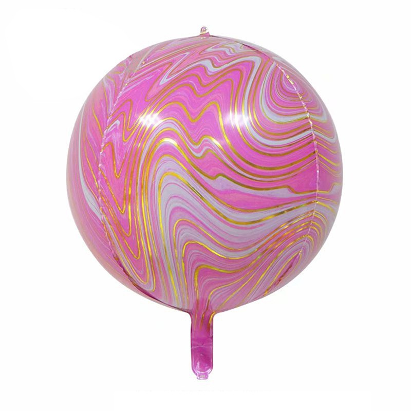 Balon Foil Round / Bulat 4D Marble Size 22 inch