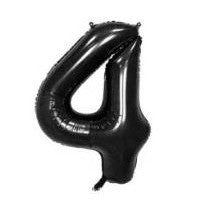 Balon Foil Angka Hitam Size 40 cm