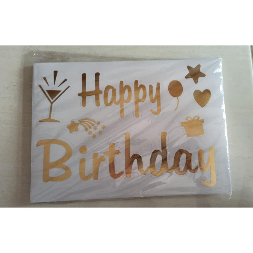 Stiker Bobo Balon PVC Ukuran 21 x 29 cm Balloon Sticker Tulisan Happy Birthday/I Love You/Graduation/Congrats