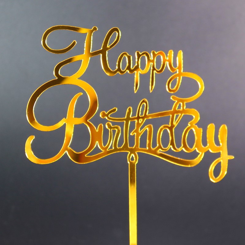 Cake Topper Acrylic / Topper Kue Akrilik Happy Anniversary / Happy Birthday