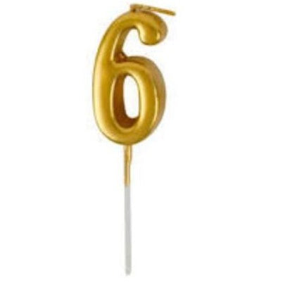 Lilin Angka Ulang Tahun Ultah / Birthday Numeric Candle / Birthday Number Candle Warna Gold Metalik