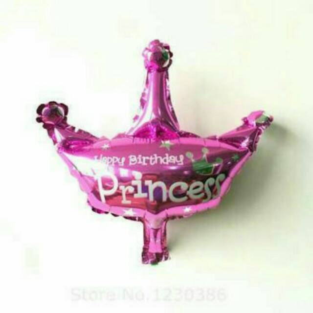 Balon Foil Happy Birthday Princess Crown Mini