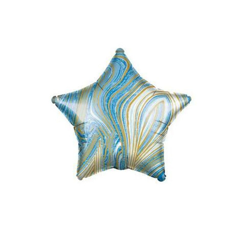 Balon Foil Marble Size 45 cm Hati/Love, Bintang/Star