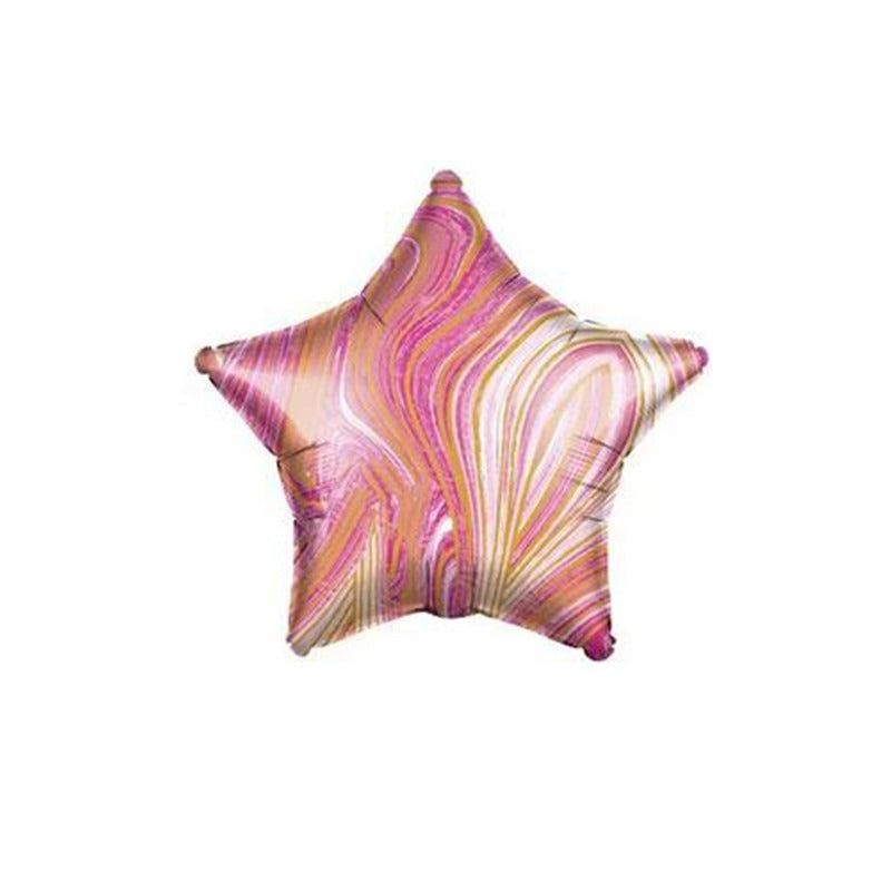 Balon Foil Marble Size 45 cm Hati/Love, Bintang/Star