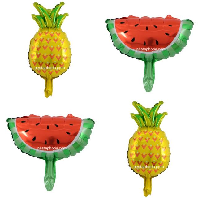 Balon Foil Nanas / Pineapple & Semangka / Watermelon Mini