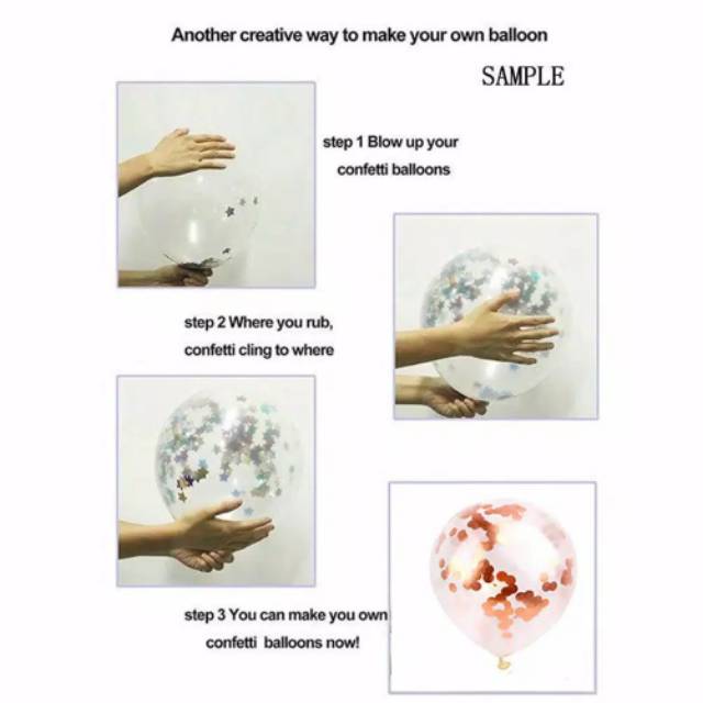 Balon Latex / Lateks Confetti 12 inch