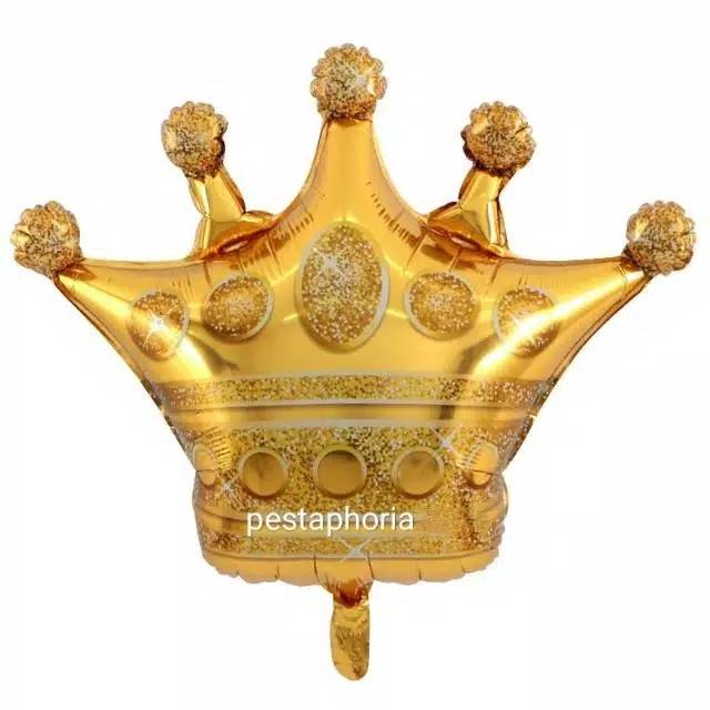 Balon Foil Mahkota / Crown Gold Jumbo