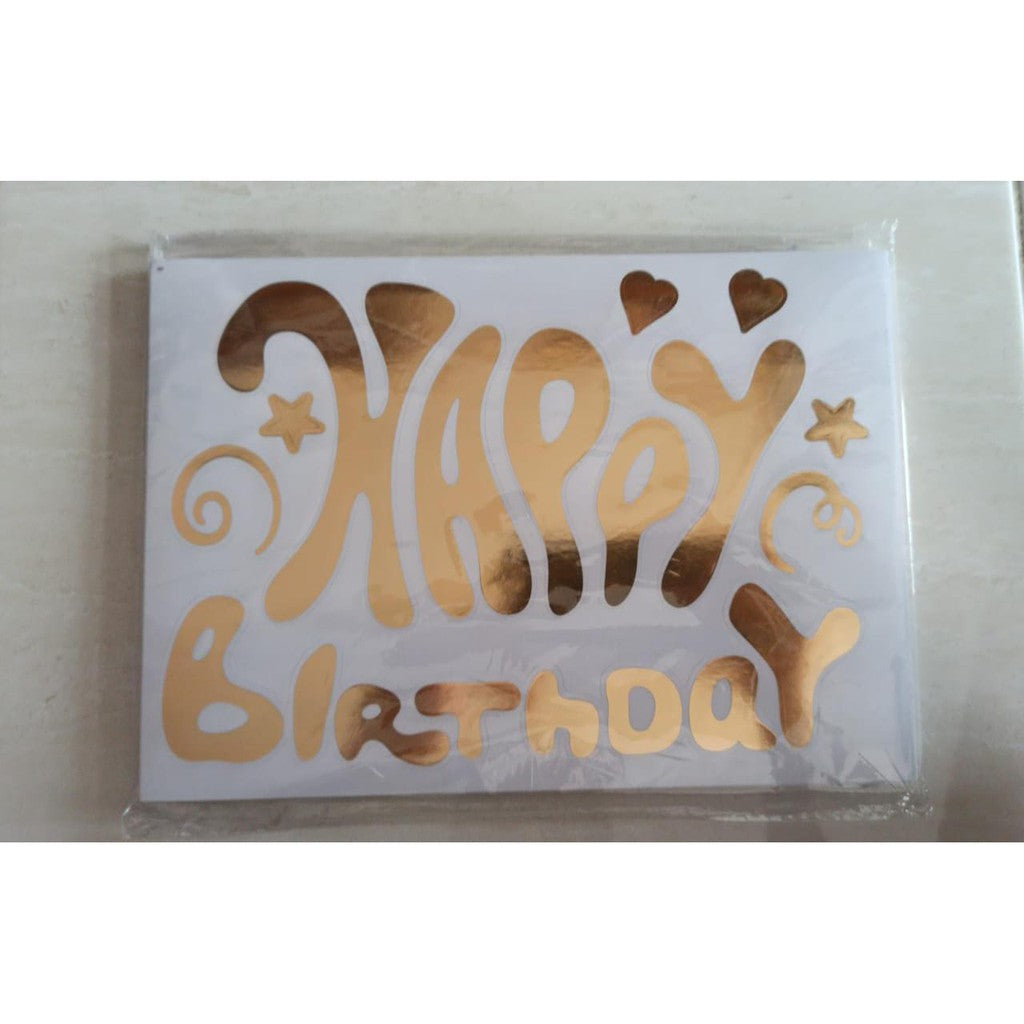 Stiker Bobo Balon PVC Ukuran 21 x 29 cm Balloon Sticker Tulisan Happy Birthday/I Love You/Graduation/Congrats