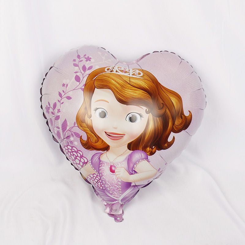 Balon Foil Sofia Hati / Bulat Size 45 cm