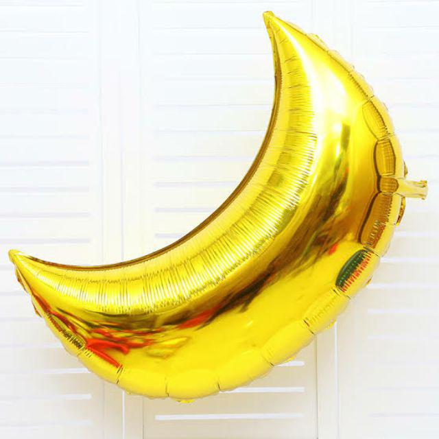 Balon Foil Crescent Moon / Bulan Sabit Size 22 inch / 55 cm