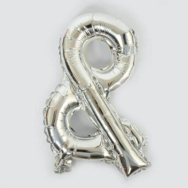 Balon Foil Tanda Baca "&" / Ampersand
Warna Silver
Size 40 cm