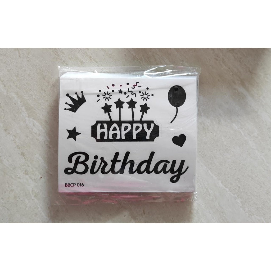 Stiker Bobo Balon PVC ukuran 12 x 12 cm / Balloon Sticker Tulisan Happy Birthday / Love You / Unicorn