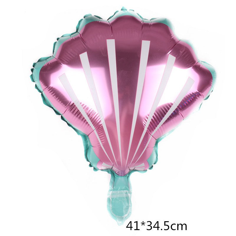 Balon Foil Kerang Pink / Ungu Mini