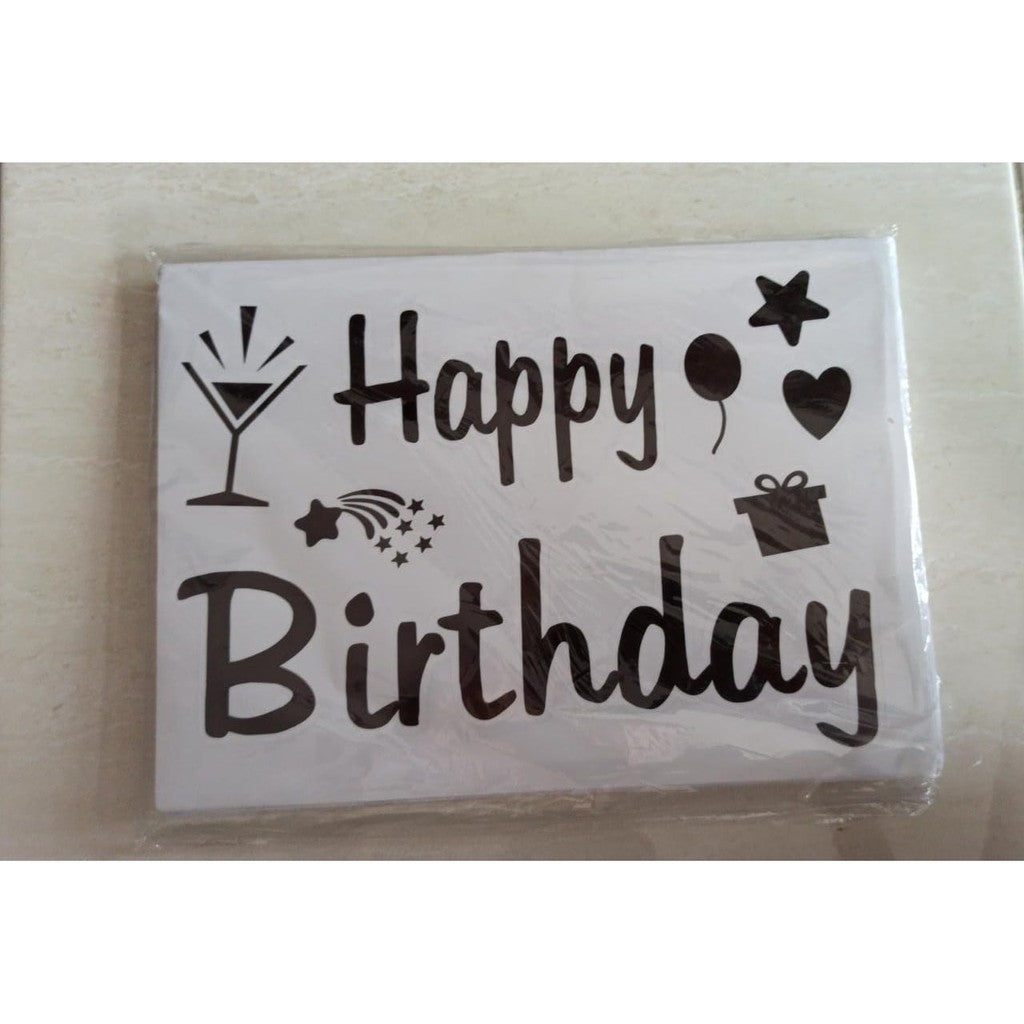 Stiker Bobo Balon PVC Ukuran 21 x 29 cm Balloon Sticker Tulisan Happy Birthday/I Love You/Graduation/Congrats
