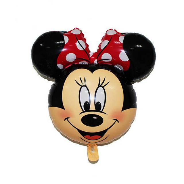 Balon Foil Minnie Mouse Head / Kepala Minnie Mouse Size 69 cm