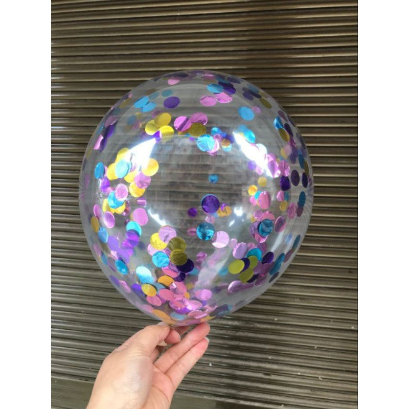 Balon Latex / Lateks Confetti 12 inch Mix Dua Warna