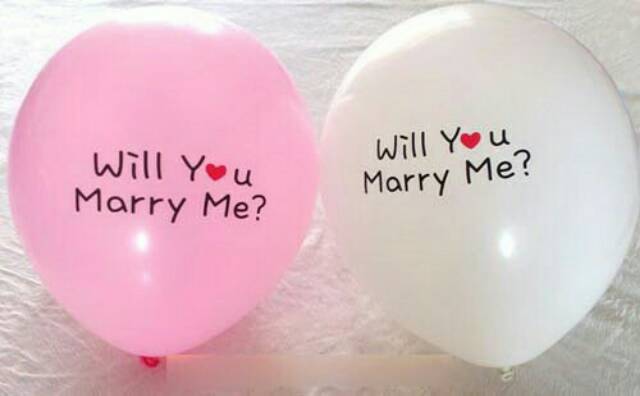 Balon Latex/Lateks Will You Marry Me 12 inch