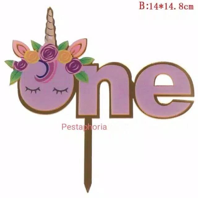 Cake Topper Acrylic / Akrilik Happy Birthday One & Unicorn/ Ariel Mermaid /Captain America / Rainbow