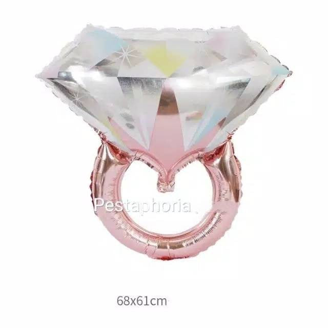 Balon Foil New Diamond Ring Size Medium 68 cm