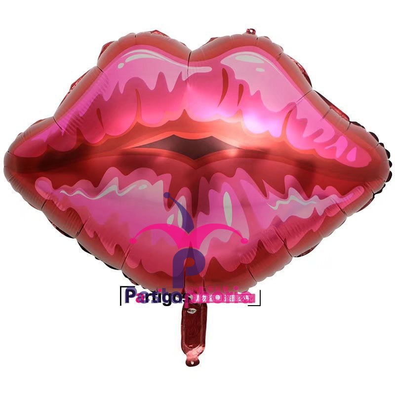 Balon Foil Red Lips / Bibir Merah Jumbo Size 75 cm