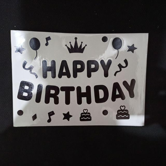Stiker Bobo Balon PVC Ukuran 21 x 29 cm Balloon Sticker Happy Birthday/I Love You/Anniversary/Graduation