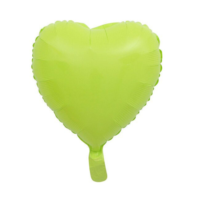 Balon Foil Hati / Love, Star / Bintang, Bulat / Round Macaron Size 45 cm