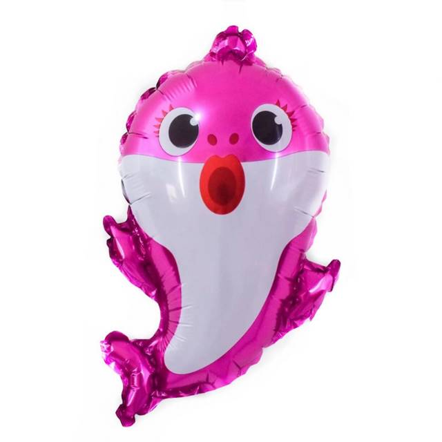 1 Set ( isi 5 Karakter ) Balon Foil Baby Shark Mini