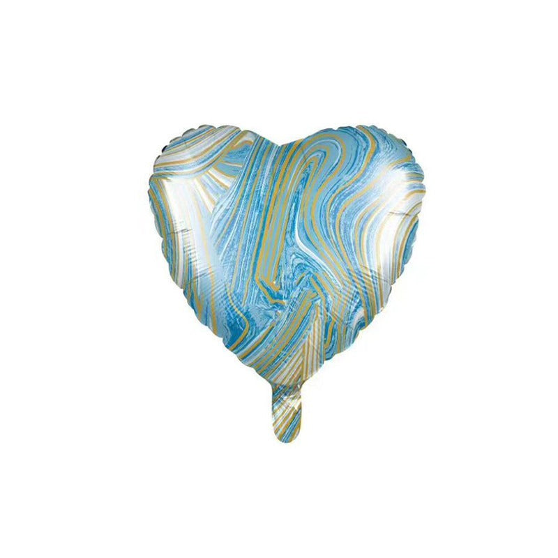 Balon Foil Marble Size 45 cm Hati/Love, Bintang/Star