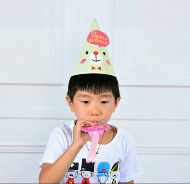 Korean Cute Party Hat/ Topi Pesta Ulang Tahun Lucu Bear, Chick, Girl