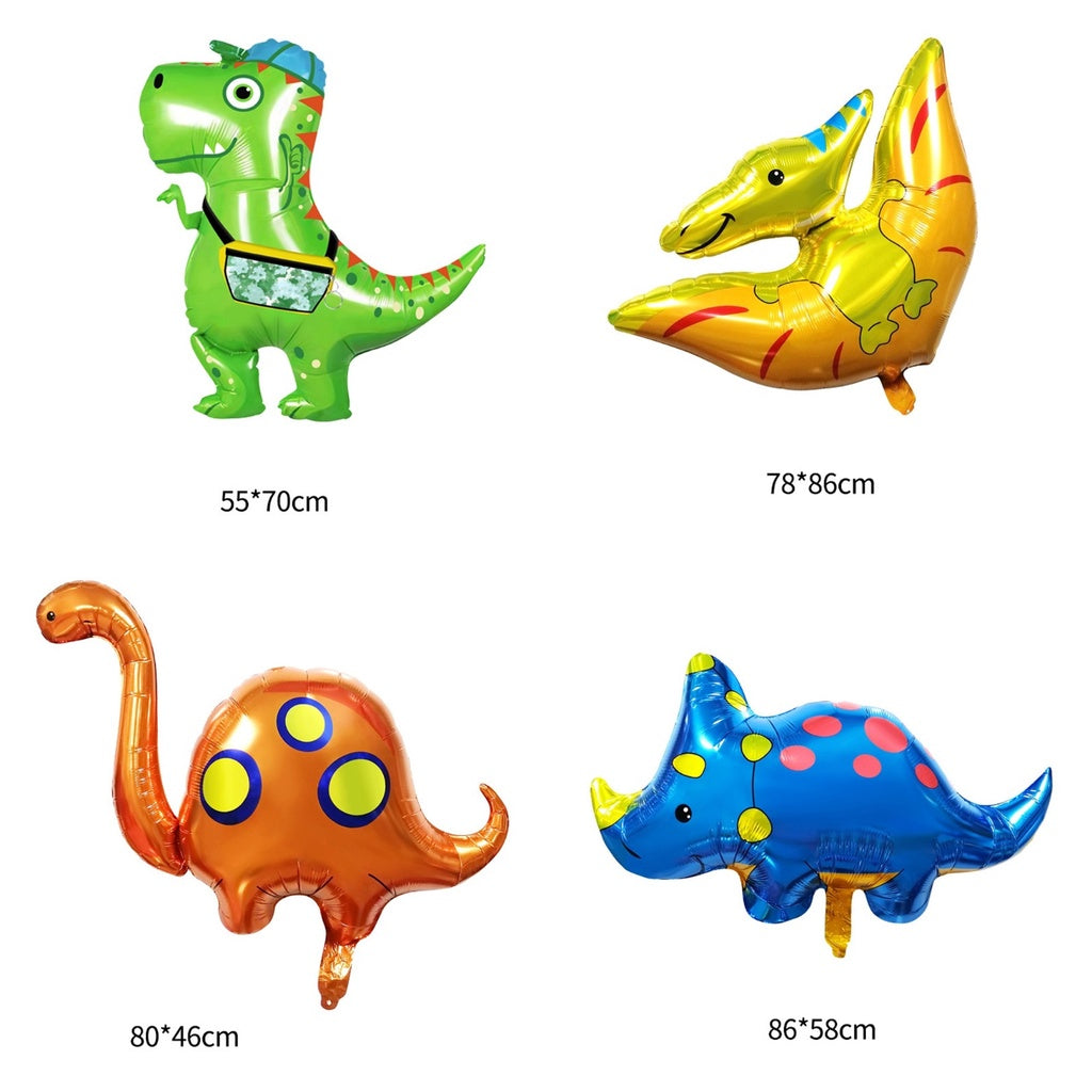 Balon Foil Dino/ Dinosaurus / Dinosaur Kartun Crown Jumbo Size 90 cm