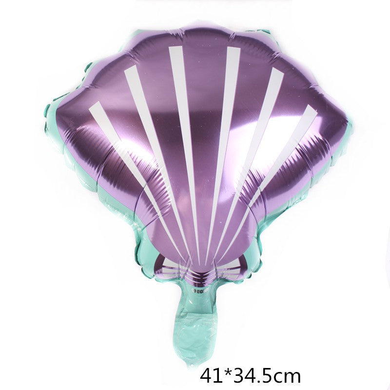 Balon Foil Kerang Pink / Ungu Mini