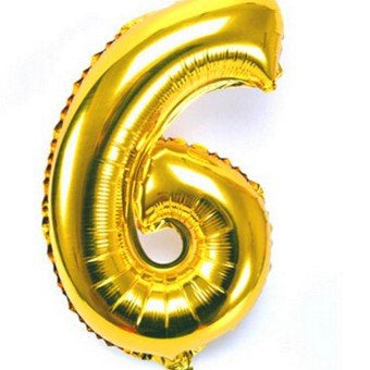 Balon Foil Angka Jumbo Warna Gold Size 100 cm / 40 inch