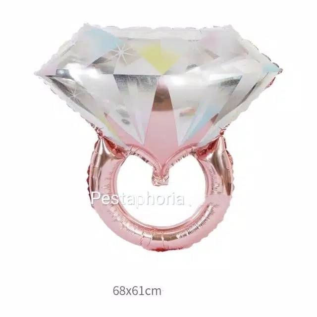 Balon Foil New Diamond Ring Size Medium 68 cm