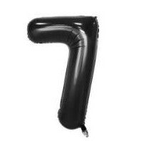 Balon Foil Angka Hitam Size 40 cm