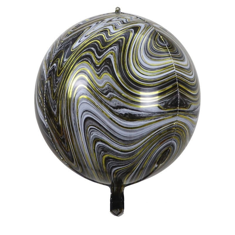 Balon Foil Round / Bulat 4D Marble Size 22 inch