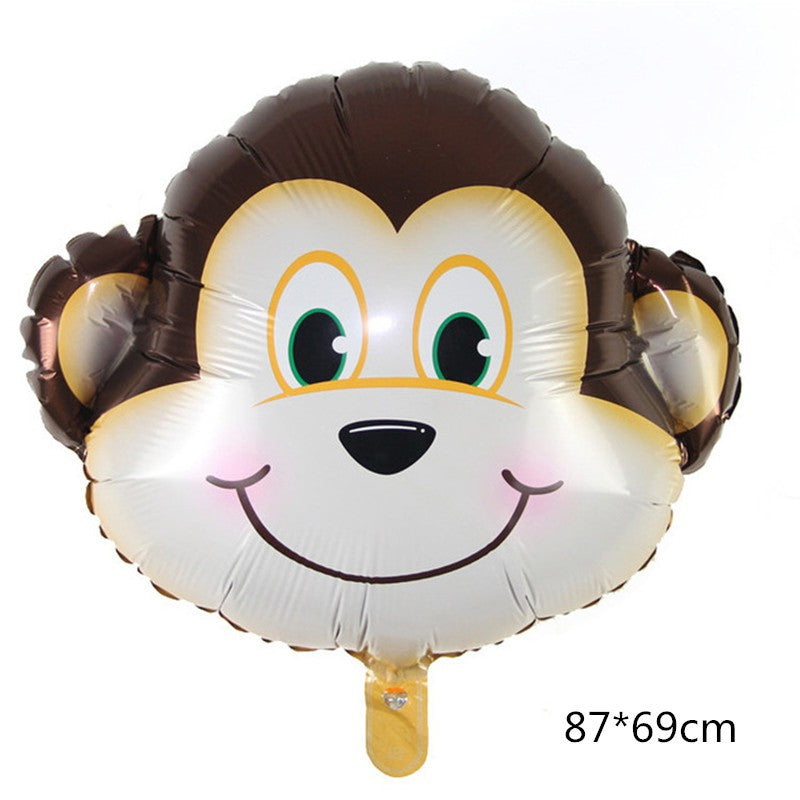 Balon Foil Kepala Hewan Jumbo Size 80 cm