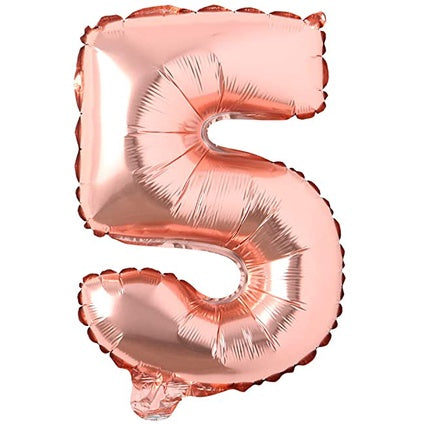 Balon Foil Angka Jumbo Rose Gold 100 cm / 40 inch