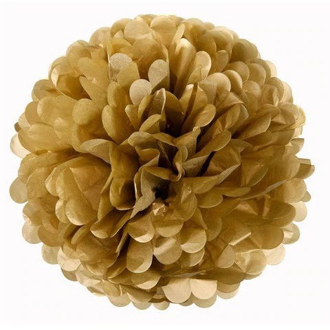 Pompom Paper 25 cm Gold Silver Rose Gold Metalik/Pompom Tissue/Pom Pom Flower/Pompom Kertas Dekorasi