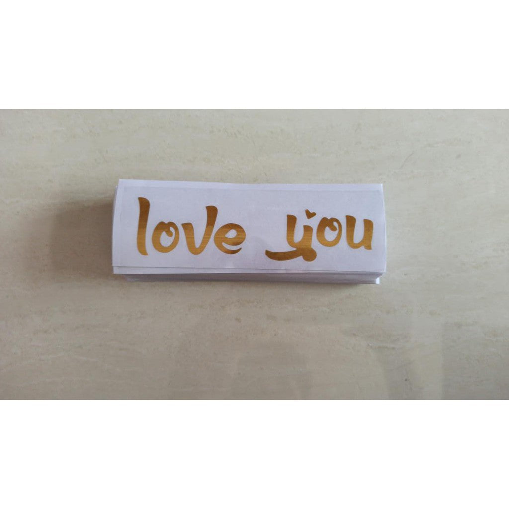 Stiker Bobo Balon PVC ukuran 5 x 16 cm untuk Balon 5 inch / Balloon Sticker Tulisan Happy Birthday / Love You