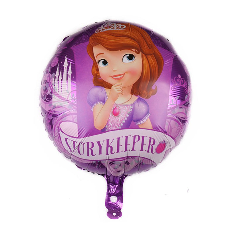 Balon Foil Sofia Hati / Bulat Size 45 cm