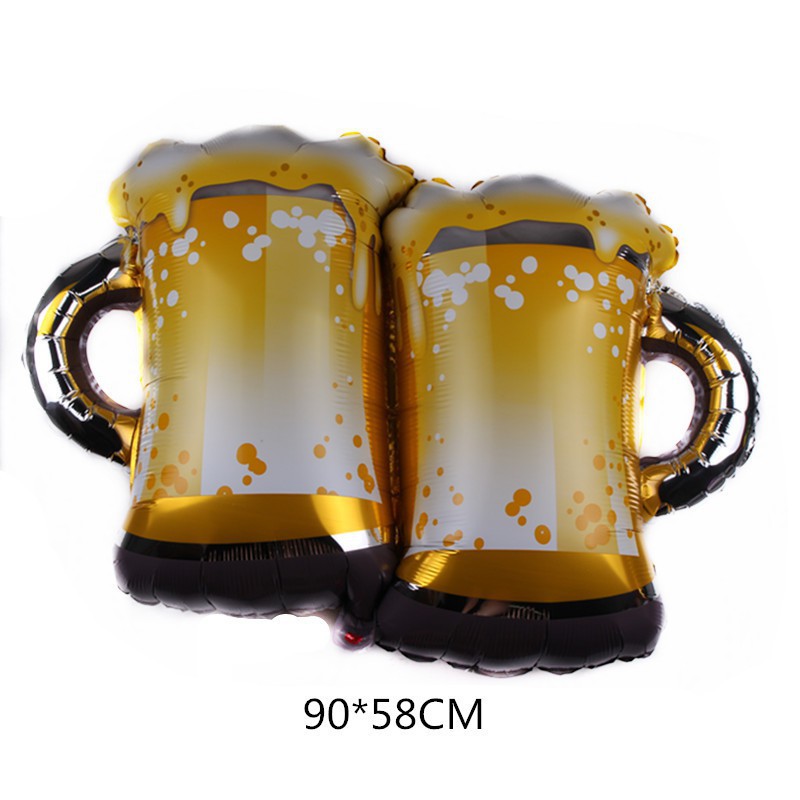Balon Foil Bottle / Botol & Glass Champagne Jumbo / Lets Party / Cheers / Glitter Gold / Celebrate