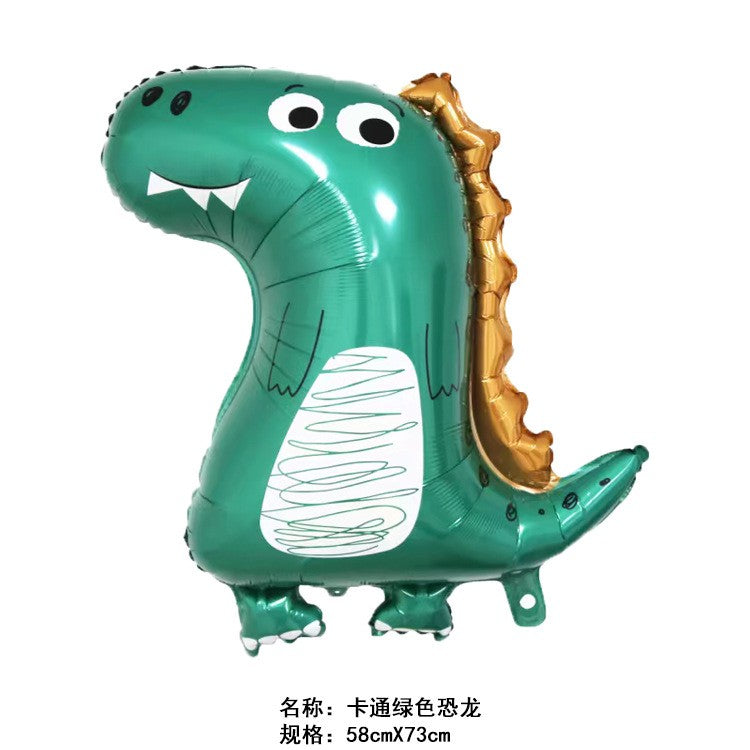 Balon Foil Dino/ Dinosaurus / Dinosaur Kartun Crown Jumbo Size 90 cm