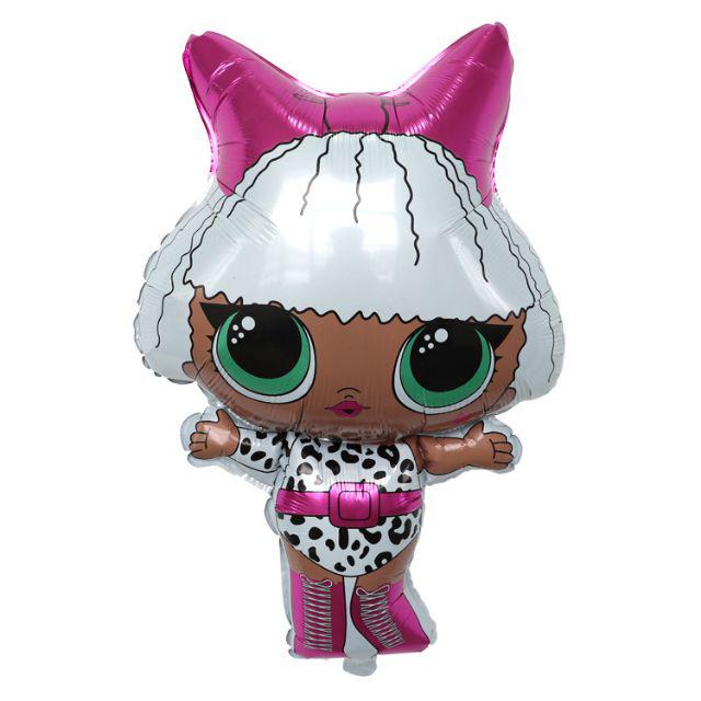 Balon Foil LOL Surprise Doll Diva, Mermaid,Unicorn, Student, White Skirt Jumbo Size 83 cm