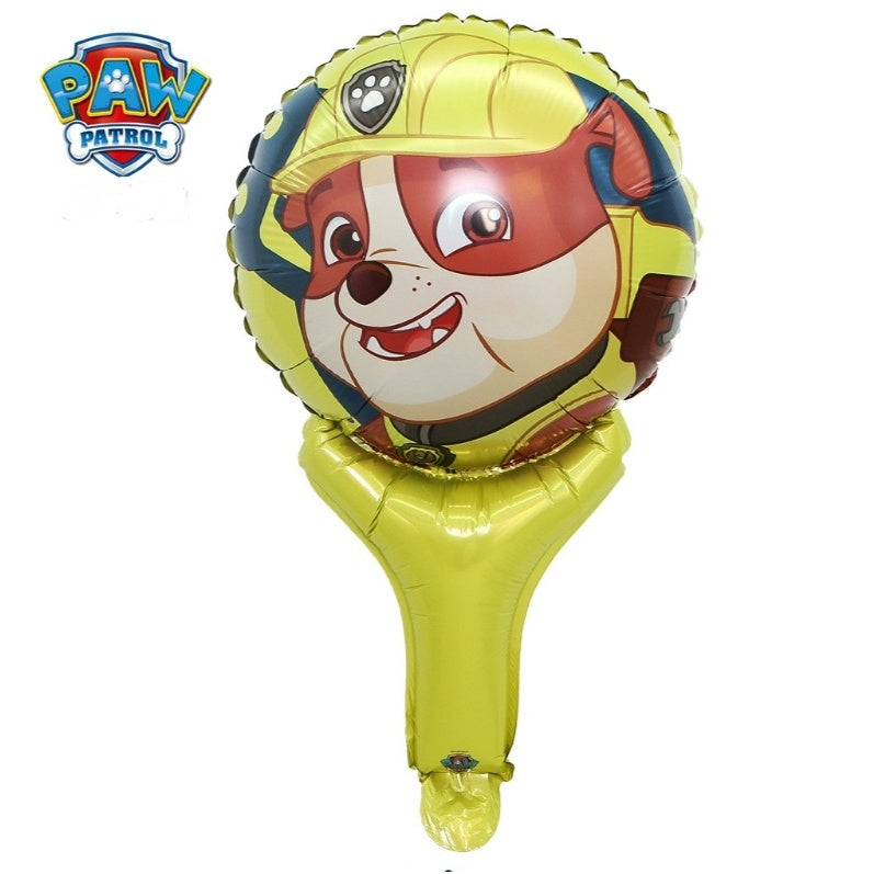 Balon Foil Pentung / Tongkat / Tenis / Handheld Paw Patrol Chase, Marshall, Rubble, Skye