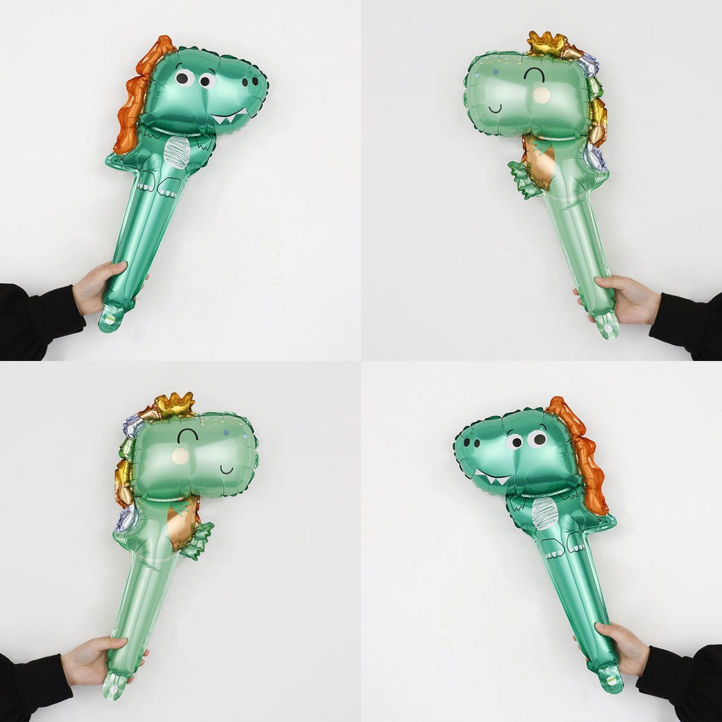 Balon Foil Pentung Panjang / Tongkat / Tenis / Handheld Dino / Dinosaurus Tosca Kartun, Crown Kartun